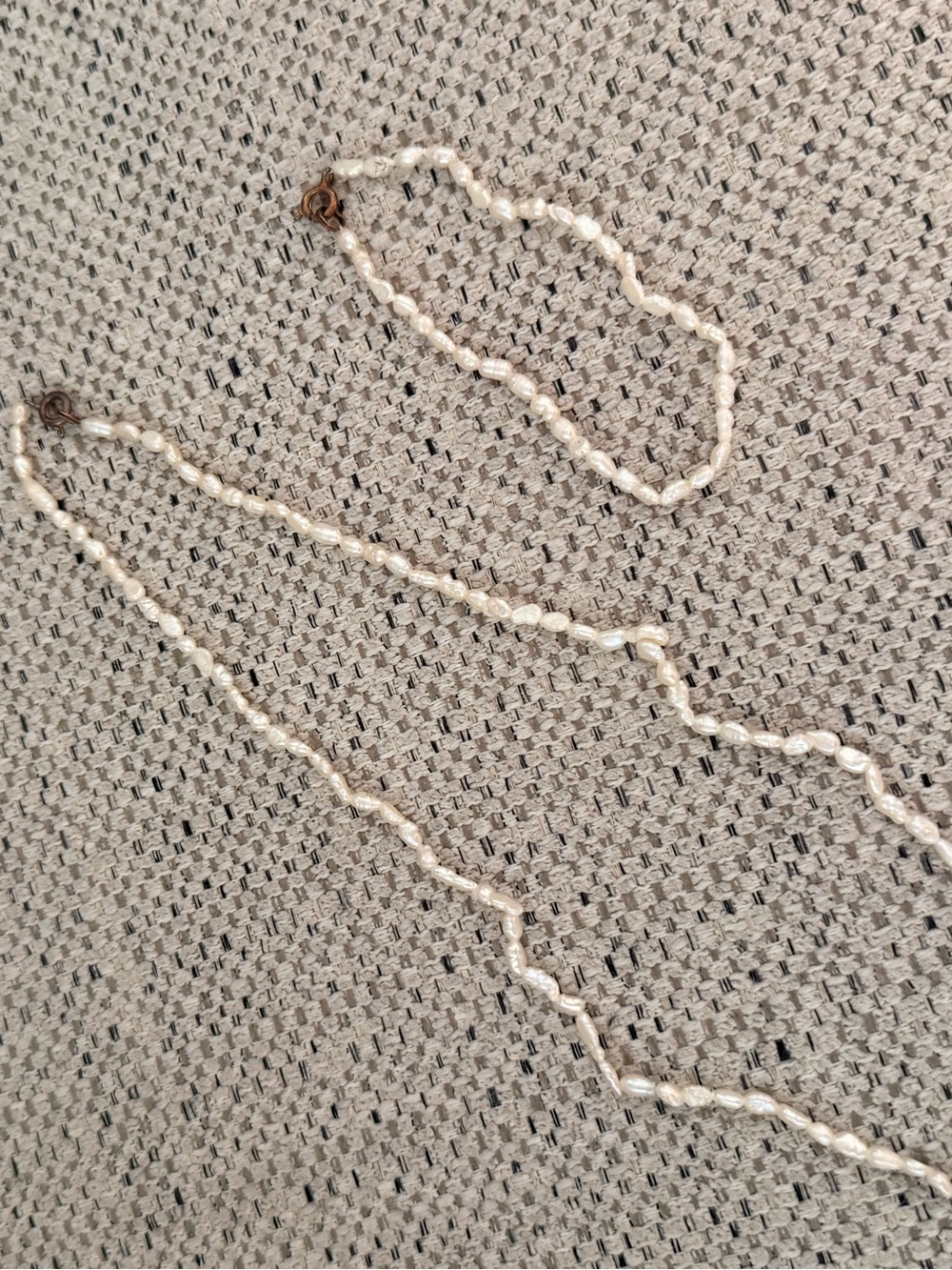 Pearl Beaded Necklace and Bracelet Set - White